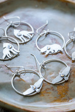 Load image into Gallery viewer, Critter Hoops | Sterling Silver + Brass
