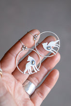 Load image into Gallery viewer, Critter Hoops | Sterling Silver + Brass
