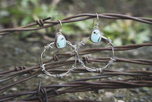 Load image into Gallery viewer, Barbed Wire Earrings #2 | Kingman Turquoise + Sterling Silver
