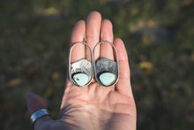 Load image into Gallery viewer, Bovids of the Badlands Earrings | Kingman Turquoise + Sterling Silver
