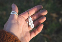 Load image into Gallery viewer, Sterling Silver Feather Pendant | 20&quot; chain

