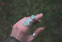 Load image into Gallery viewer, Turquoise Stamped Band Ring | Fits Size 9.5
