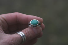 Load image into Gallery viewer, Turquoise Stamped Band Ring | Fits Size 7
