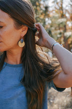 Load image into Gallery viewer, Lapis + Brass Traveler Earrings
