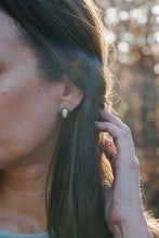 Load image into Gallery viewer, Lemon Chrysoprase Bronze Studs
