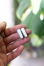 Load image into Gallery viewer, Lemon Chrysoprase Bar Studs
