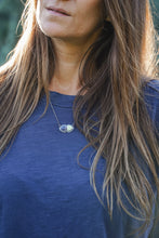 Load image into Gallery viewer, Lemon Chrysoprase and Lapis Necklace
