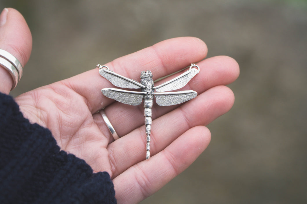 Sterling Silver Dragonfly Talisman Pendant
