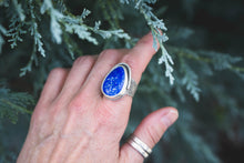 Load image into Gallery viewer, Lapis Lazuli + Sterling Silver Statement Ring | Size 7.5
