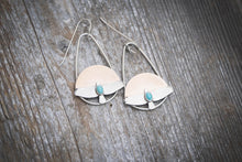 Load image into Gallery viewer, Sunrise Hawks with Turquoise | Sterling Silver + Bronze
