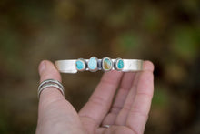 Load image into Gallery viewer, Stacker Canyon Cuff #2 | Royston Turquoise + Sterling Silver
