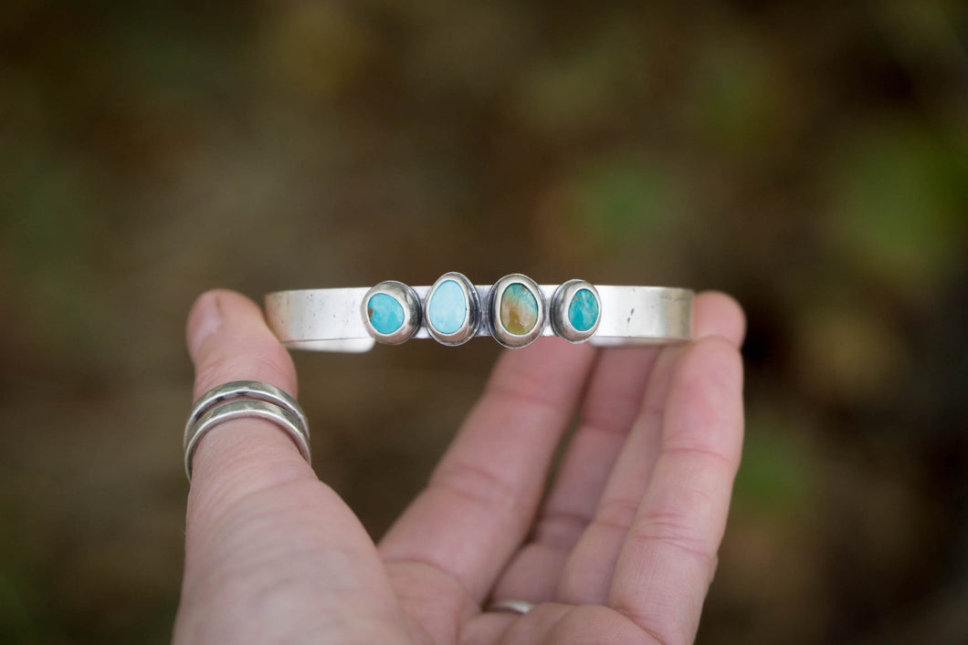 Stacker Canyon Cuff #2 | Royston Turquoise + Sterling Silver