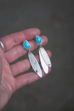 Load image into Gallery viewer, Sounds of Spring Stud Earrings #3 | Turquoise + Sterling Silver + 10K Gold
