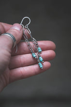 Load image into Gallery viewer, Turquoise Bead Earrings with Sterling Silver
