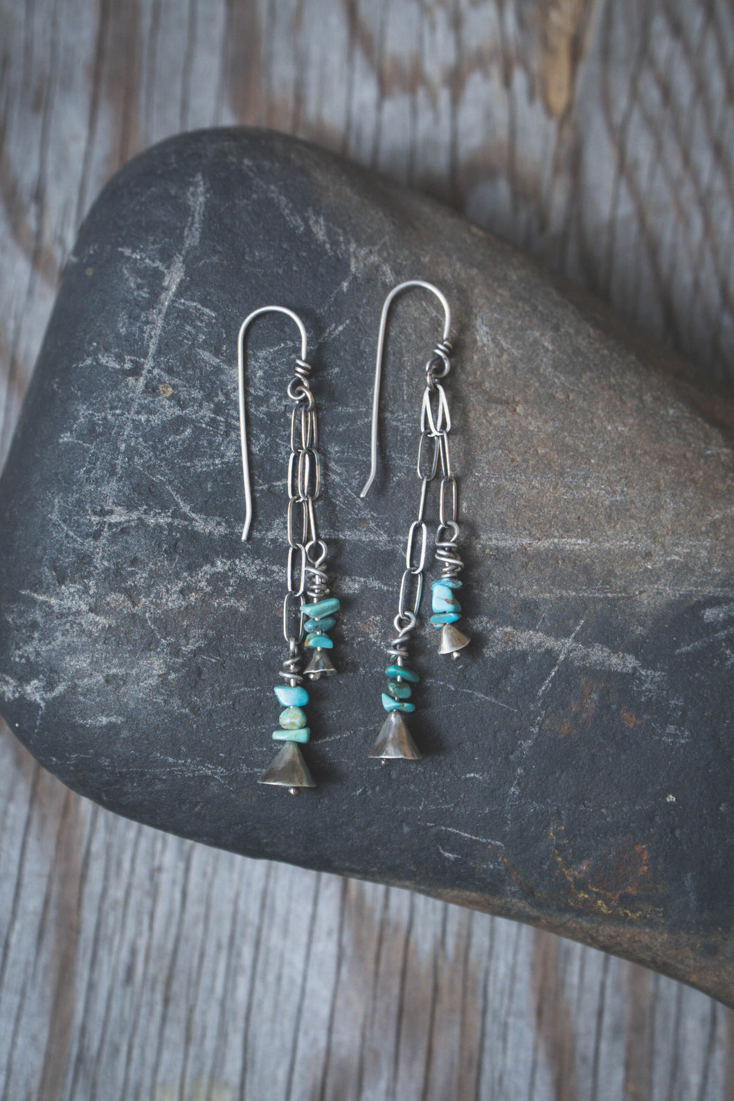 The Bells of Tenerife Earrings #3 | Turquoise + Sterling Silver