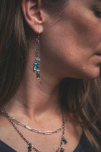Load image into Gallery viewer, The Bells of Tenerife Earrings #2 | Turquoise + Sterling Silver
