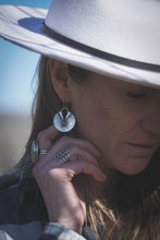 Load image into Gallery viewer, Medium Disk Earrings | Turquoise + Sterling Silver
