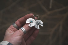 Load image into Gallery viewer, Small Disk Earrings | Turquoise + Sterling Silver
