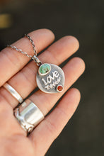 Load image into Gallery viewer, Love Necklace with Turquoise Beads
