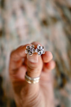 Load image into Gallery viewer, Floral sterling silver studs
