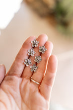 Load image into Gallery viewer, Floral sterling silver studs
