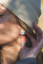 Load image into Gallery viewer, Medium snowflake stud earrings
