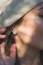 Load image into Gallery viewer, Small snowflake stud earrings
