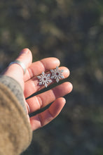 Load image into Gallery viewer, Medium snowflake stud earrings
