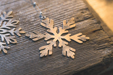 Load image into Gallery viewer, Rustic Brass + Sterling Silver Snowflake Wall or Window Ornament
