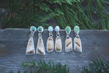 Load image into Gallery viewer, Kingman Turquoise + Picture Jasper Earrings #1
