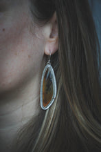 Load image into Gallery viewer, Montana Agate + Sterling Silver + 14K Gold Earrings
