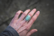 Load image into Gallery viewer, Emerald Rose Variscite + Sterling Silver Statement Ring / SIZE 7
